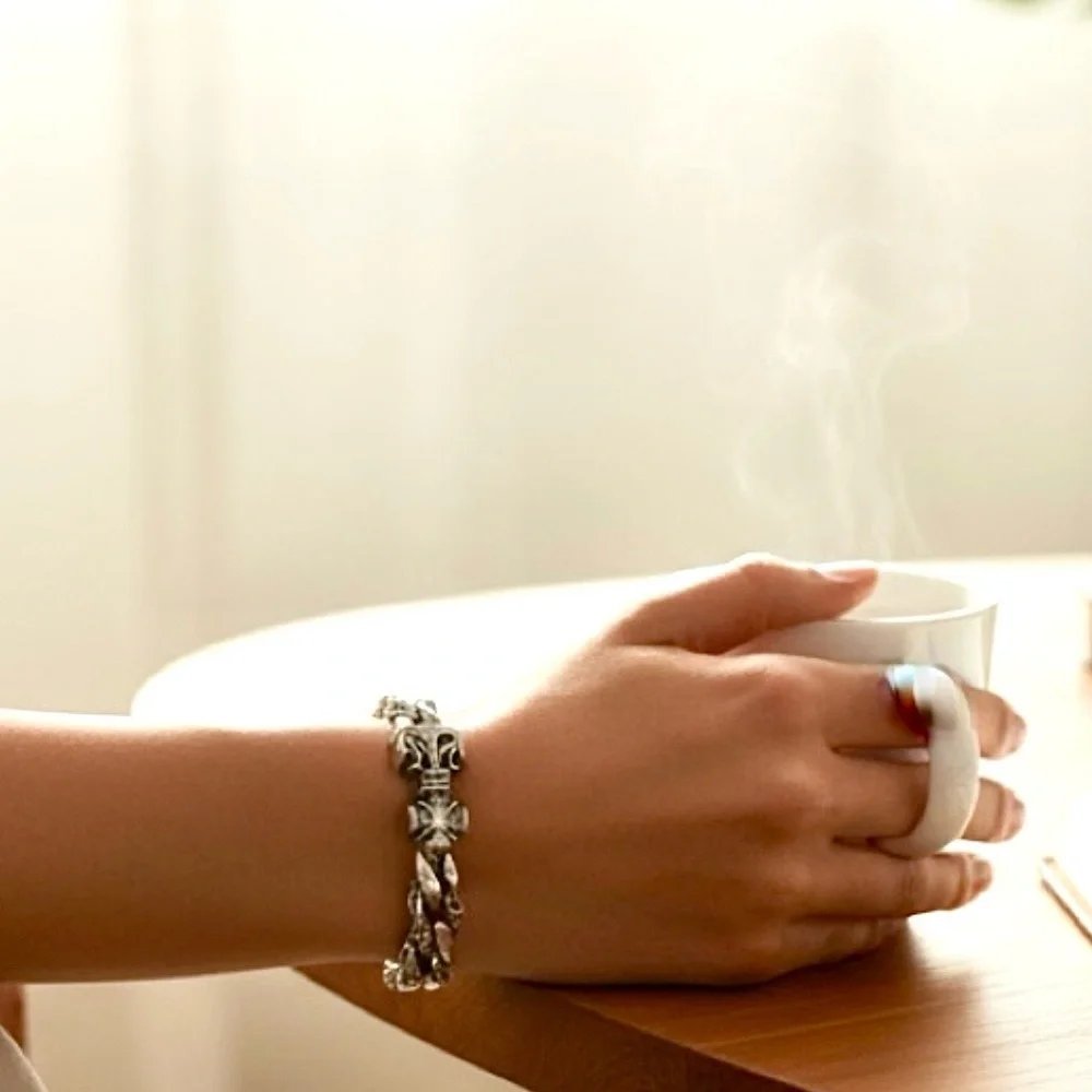 Stainless Steel Vintage Style Cross Unisex Bracelet Chain Link